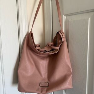 Womens Leather Hobo Bag - Dusty Rose London Fog